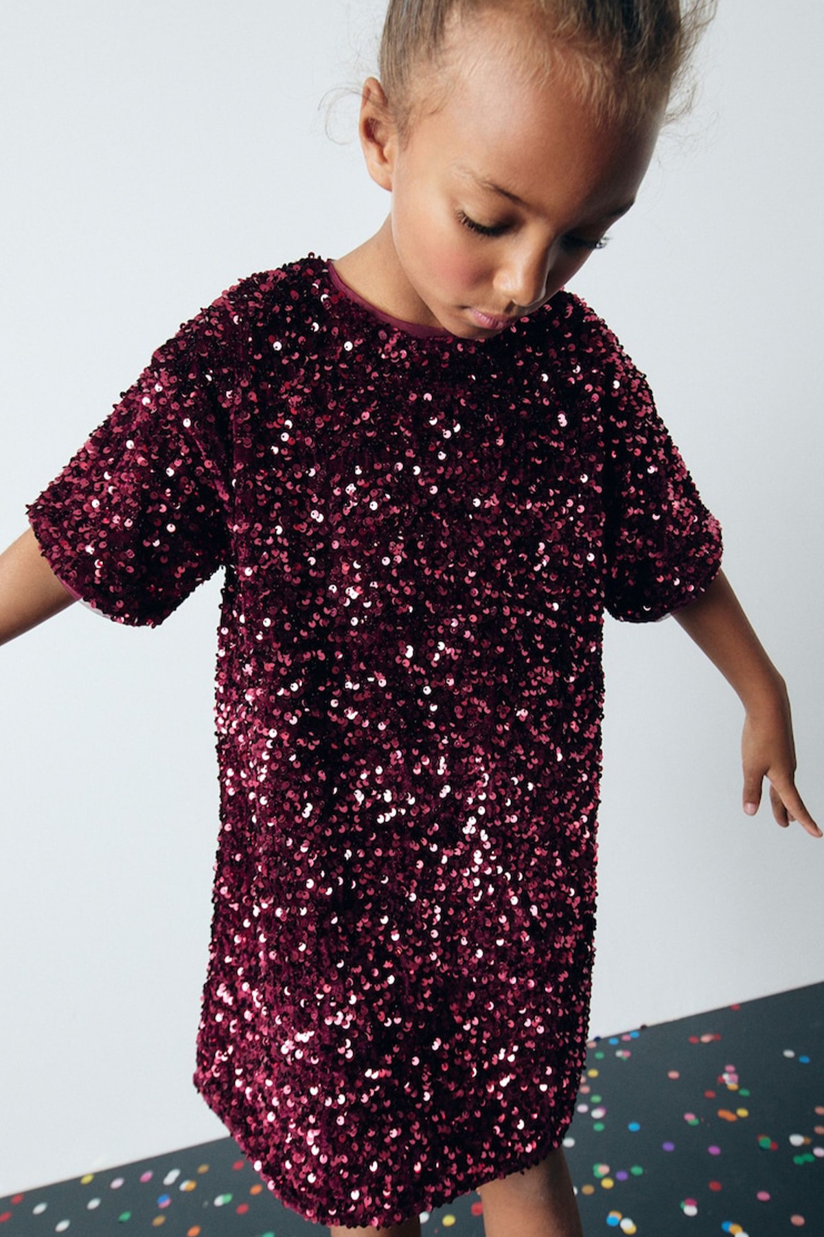 Velour Sequin Party Dress