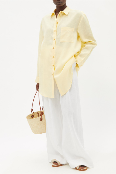Formentera Organic-Linen Voile Shirt from Asceno