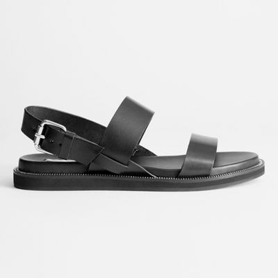 Diagonal Slingback Leather Sandals from & Other Stories