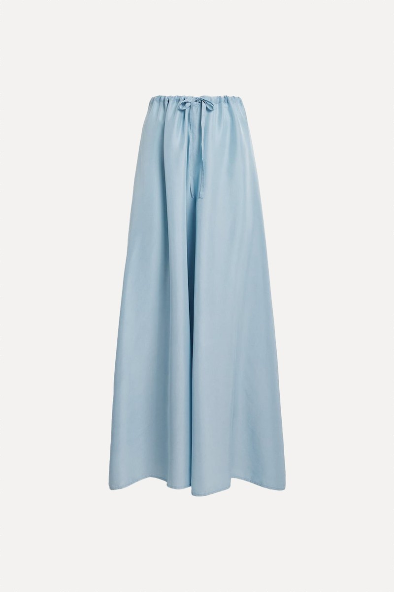 Silk Shades Of Nature Wide-Leg Trousers from Max & Co