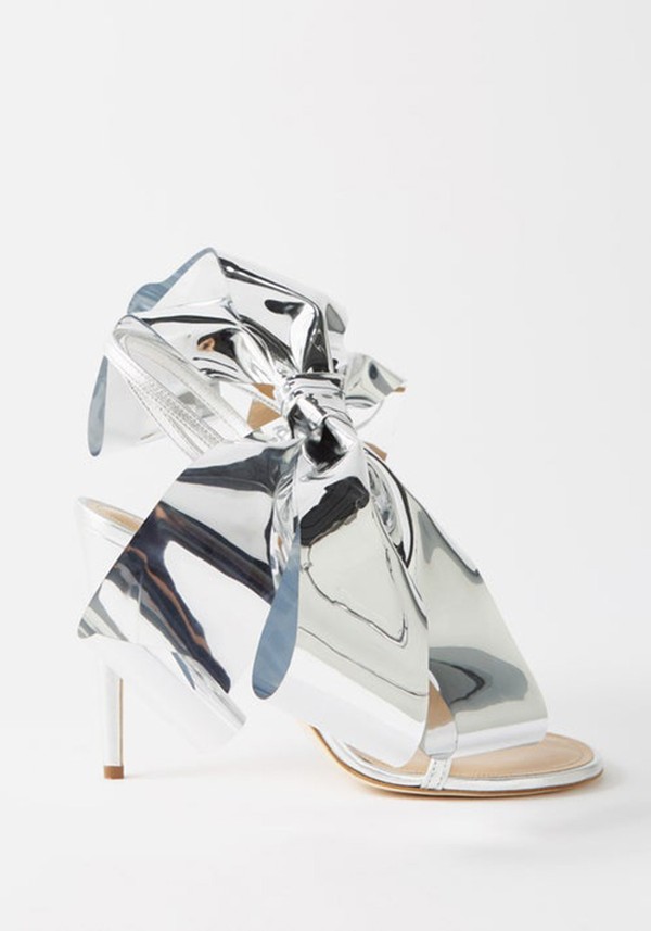 Bow 100 Metallic Sandals from Loewe