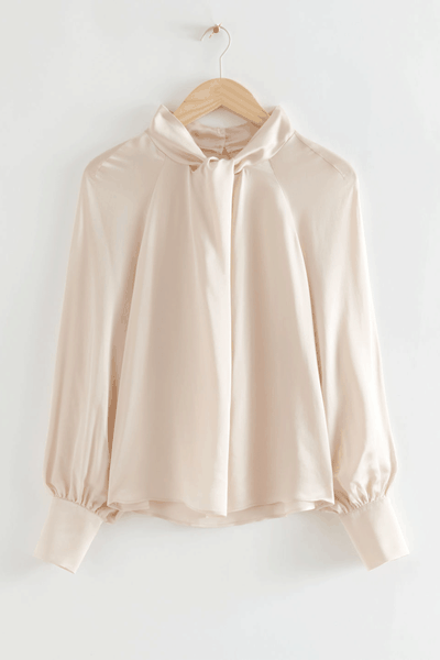Twist Front Satin Blouse from & Other Stories