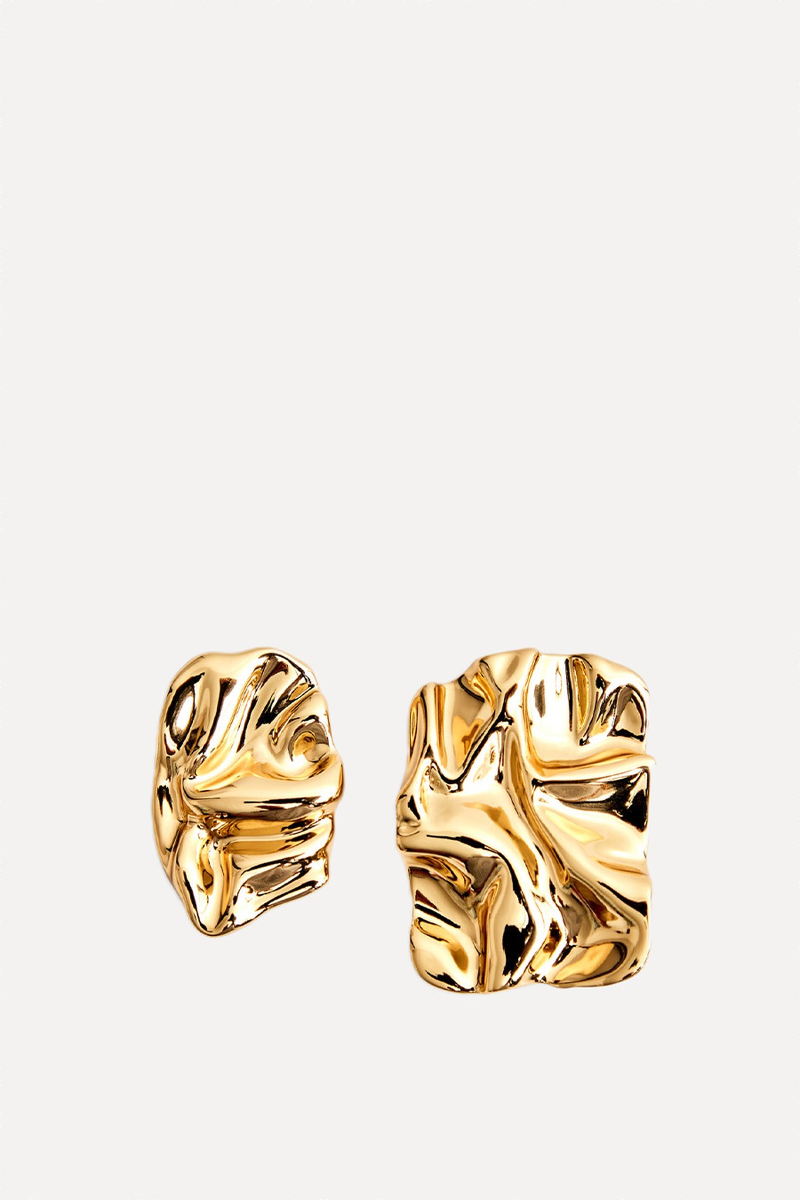 Scrunched Mismatched Earrings from COS