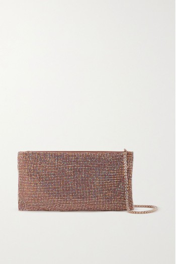 Your Best Friend Crystal-Embellished Silk-Satin Shoulder Bag from Bendetta Bruzziches