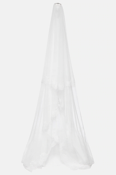 Bridal Lace-Trimmed Tulle Veil  from Nensi Dojaka 