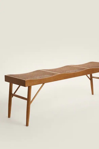 Wood & Rattan Bench, £299.99 | Zara