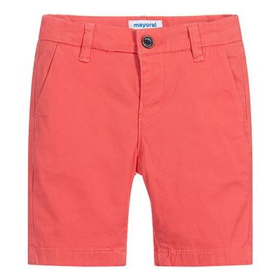 Boys Pink Cotton Chino Shorts from Mayoral