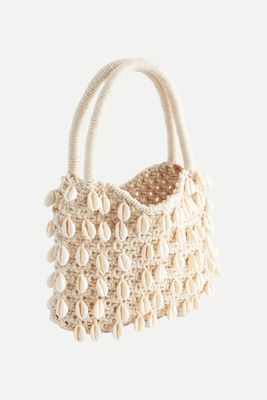 Natural Crochet Shell Handheld Bag from Next