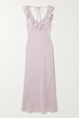 Pale Pink Satin Dress from Reformation