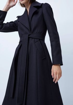 Amalia Faux Fur Detachable Collar Coat