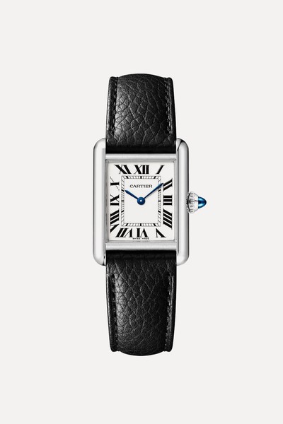 Tank Must Small Leather Strap Watch from Cartier