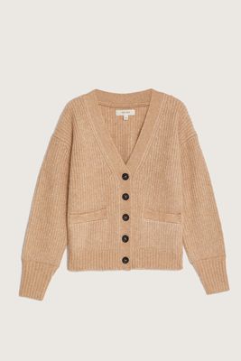 Knitted V-Neck Relaxed Cardigan with Wool from M&S