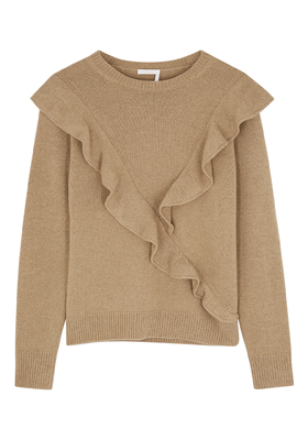 Ruffled-Trimmed Cashmere Jumper from Chloé