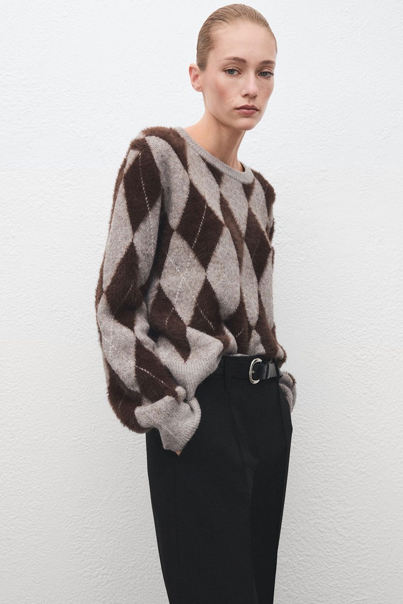 Argyle Knit Sweater from Mango