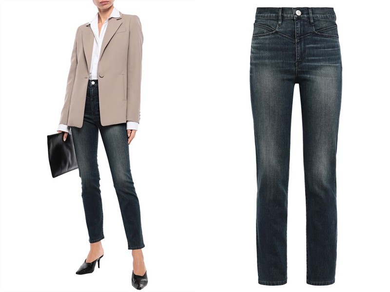 Jesse Faded High-Rise Straight-Leg Jeans from 3X1