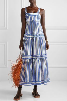 Verity Tiered Striped Cotton-Voile Maxi Dress from Zimmermann