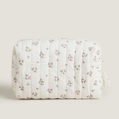 Quilted Toiletry Bag With Floral Print from Zara