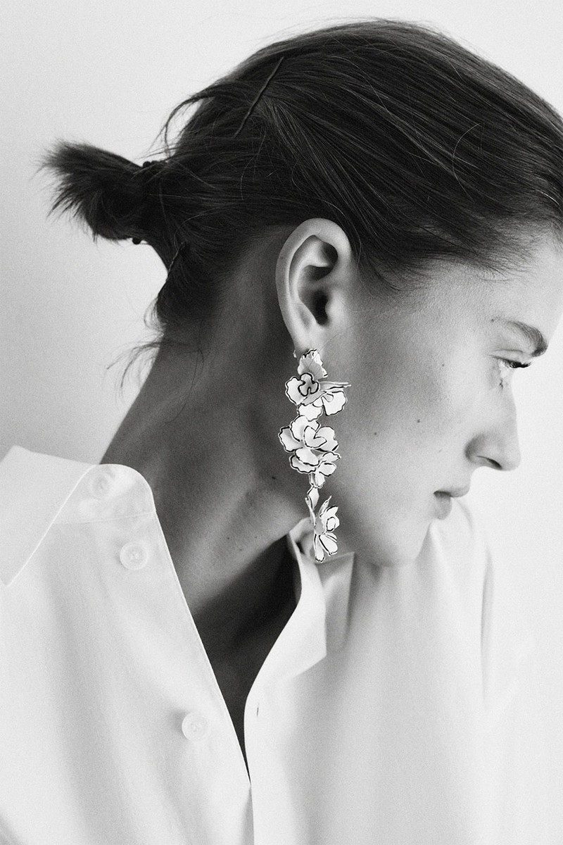 Contrast Flower Earrings from Zara