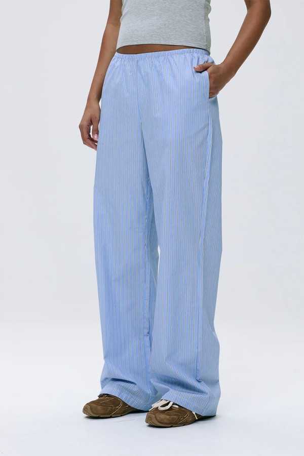 Cotton Stripe Pull On Pants from ADANOLA