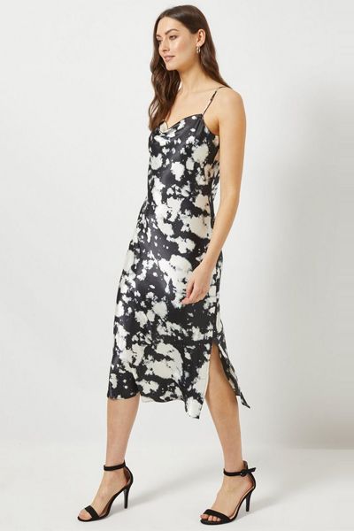 Black Tie Dye Slip Dress