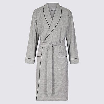 Pure Cotton Dressing Gown with Belt from Marks & Spencer