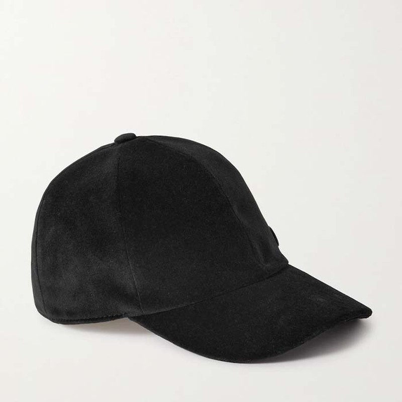 Cotton-Velvet Baseball Cap from Maison Michel