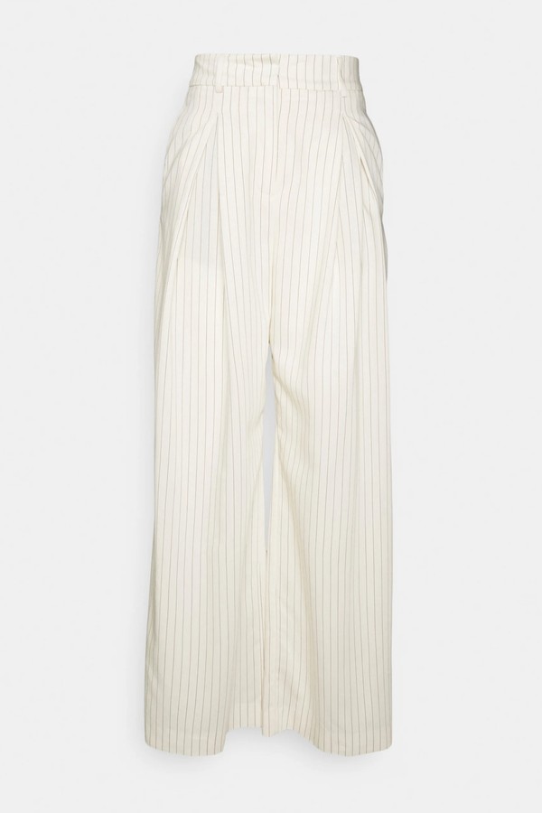 Wide Leg Pleated Pinstripe Pants from Gant