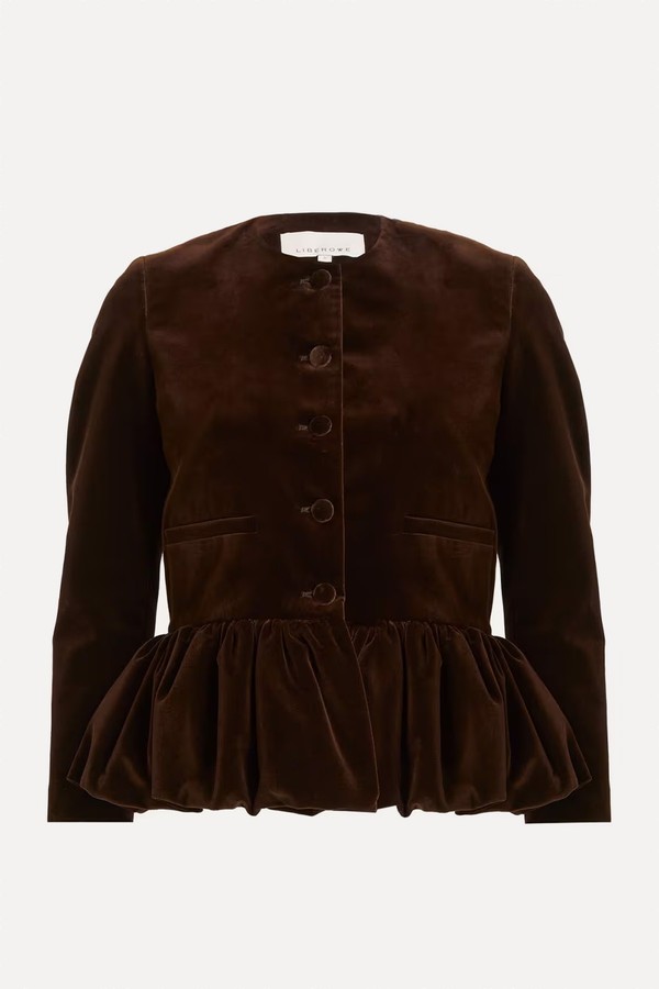 Velvet Peplum Jacket from Liberowe