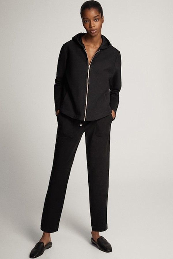 Black Textured Cargo Joggers from Massimo Dutti