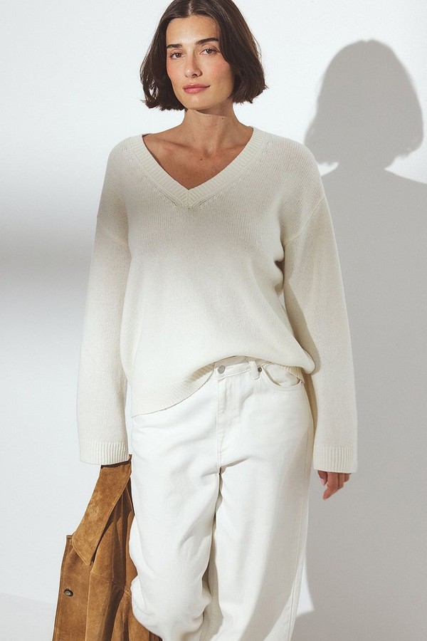 Knitted Wool Oversized V-Neck Sweater from NA-KD