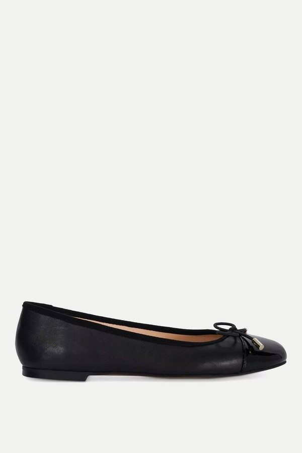 Highest Toe Cap Leather Ballet Flats from Dune