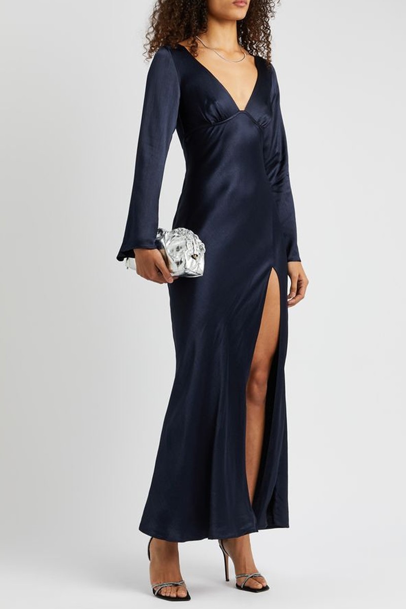 Ren Satin Split Maxi Dress from BEC & BRIDGE