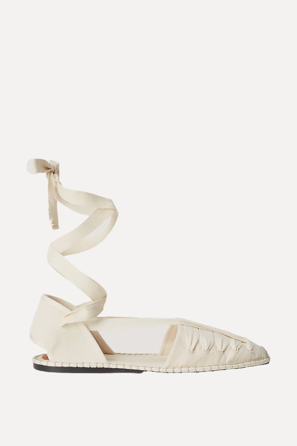 Canvas Lace-Up Espadrille