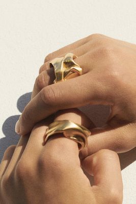 Crunched Gold Vermeil Ring, £295 | CompletedWorks