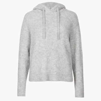 Textured Hooded Jumper