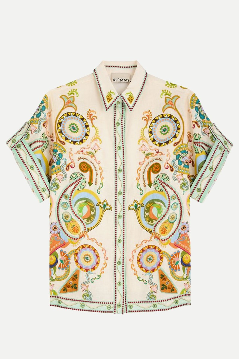 Pinball Printed Linen Shirt from Alémais 