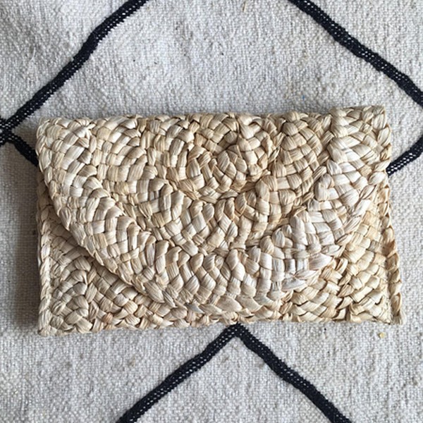 Straw Woven Clutch Bag from Sun & Day
