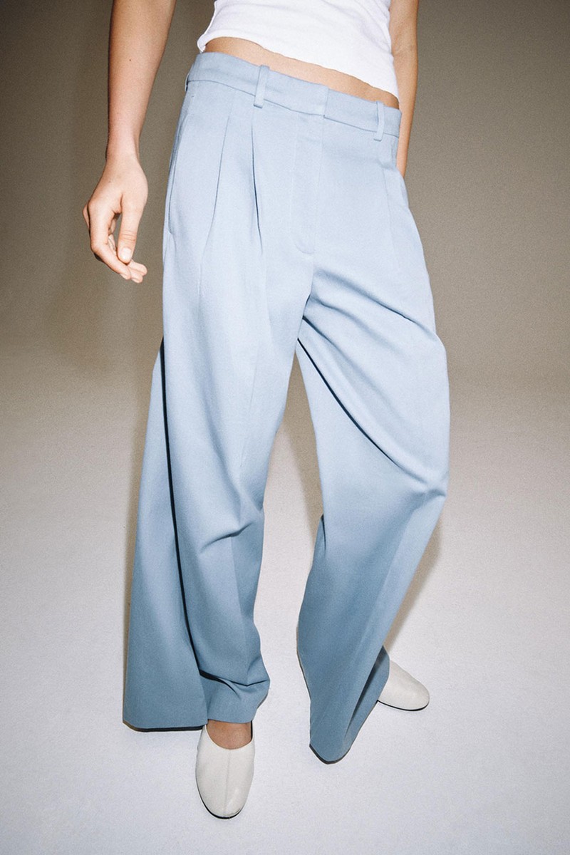 Pleated Wide-Leg Trousers