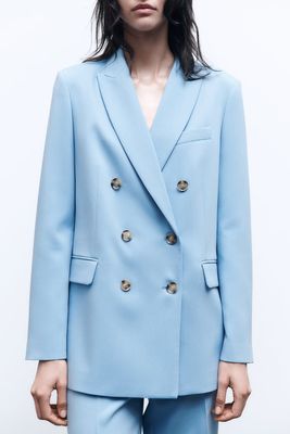 Fitted Double-Breasted Blazer from Zara