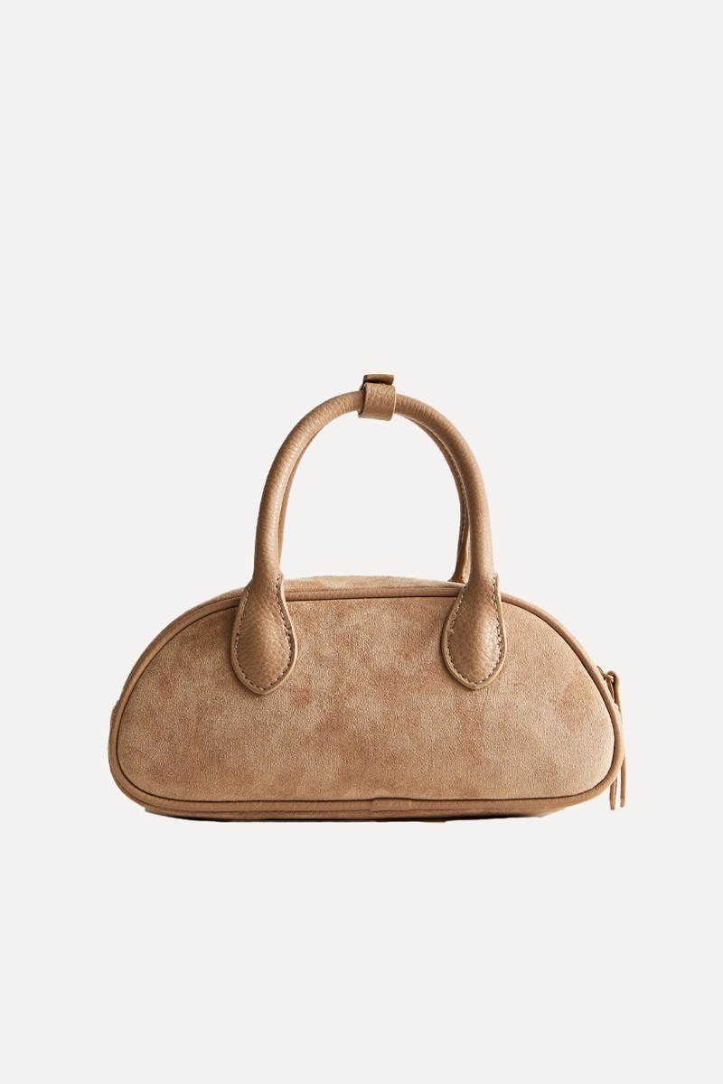  Suedette Bowler Crossbody Bag