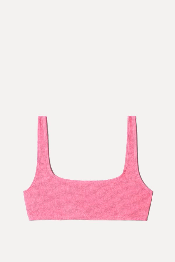 Textured Square-Neck Bikini Top from & Other Stories