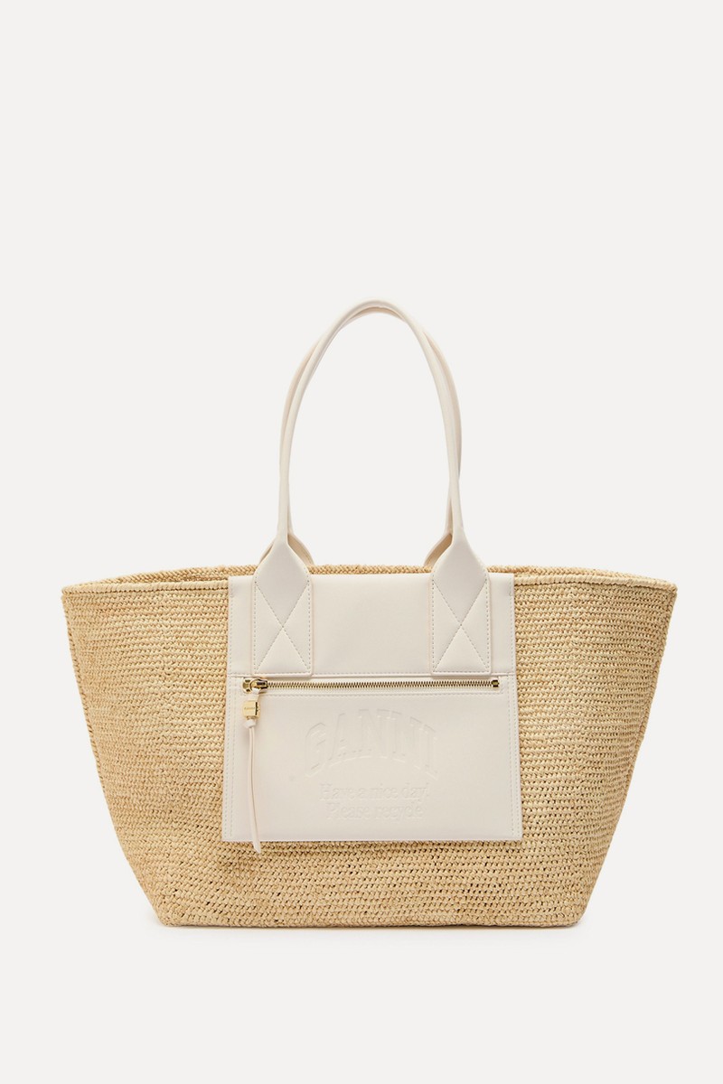 Easy Shopper Medium Raffia Tote from GANNI