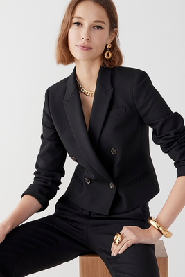Cropped Double-Breasted Blazer, £300
