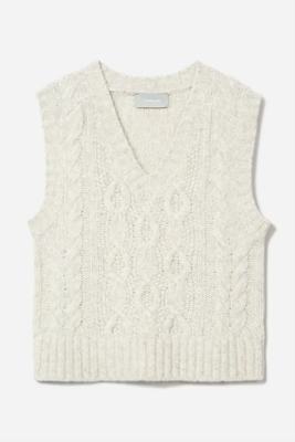 The Cloud Cable-Knit Vest  from Everlane 