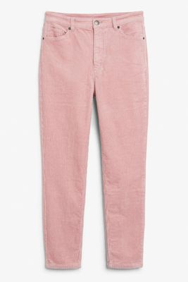 Slim Fit Corduroy Trousers from Monki