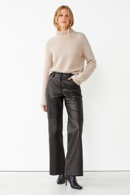 Straight Leg Leather Trousers from & Other Stories