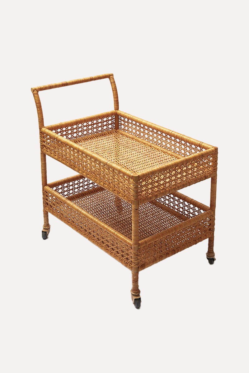 Lorenzo Rattan Bar Cart from Mrs. Alice