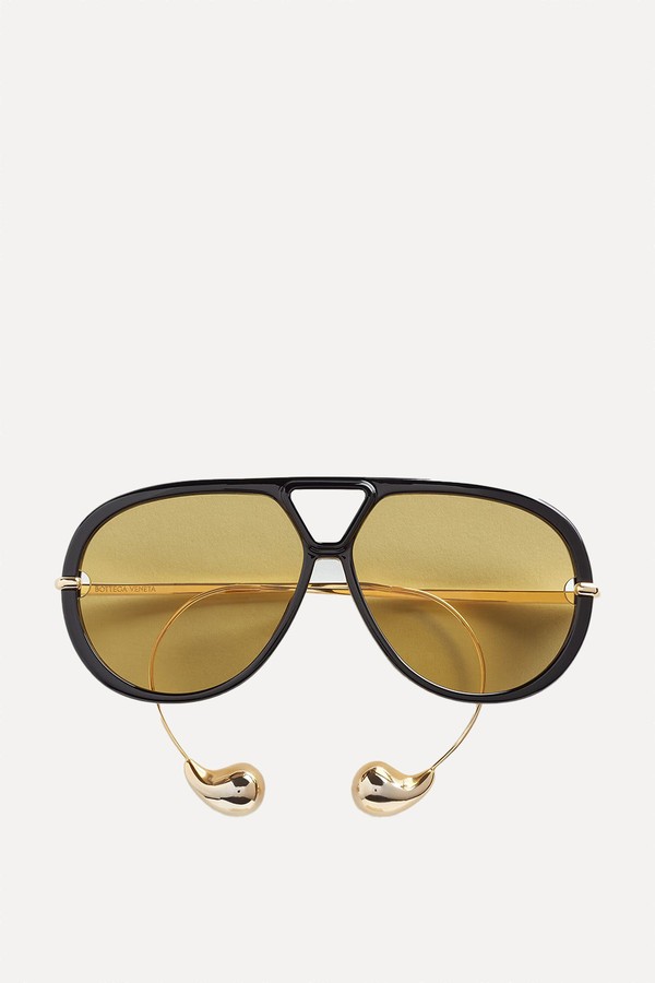 Drop Aviator Sunglasses from Bottega Veneta
