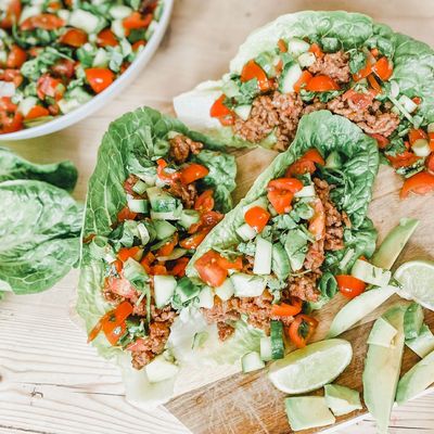 Mexican mince with lettuce wraps