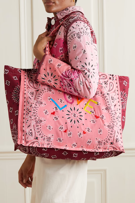 Maxi Cabas Love Reversible Embroidered Paisley-Print Cotton-Poplin Tote, £210 | Call It By Your Name